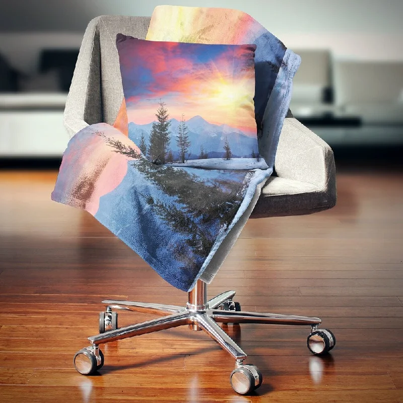 Microfiber blankets that are durable and easy to care forBamboo fiber blankets with natural antibacterial propertiesDesignart 'Beautiful Winter Landscape View' Landscape Fleece Throw Blanket