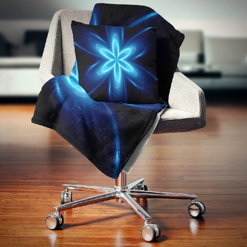 Cashmere blankets for ultimate softness and luxuryLinen blankets with a rustic and textured lookDesignart 'Blue Glowing Space Fractal Flower' Flower Throw Blanket Cashmere blankets for ultimate softness and luxuryLinen blankets with a rustic and textured lookDesignart 'Blue Glowing Space Fractal Flower' Flower Throw Blanket