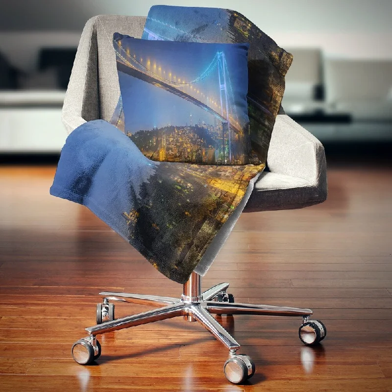 Synthetic fiber blend blankets for a budget - friendly choiceAcrylic blankets for a soft and affordable alternativeDesignart 'Bosphorus Bridge at Night Istanbul' Landscape Fleece Throw Blanket Synthetic fiber blend blankets for a budget - friendly choiceAcrylic blankets for a soft and affordable alternativeDesignart 'Bosphorus Bridge at Night Istanbul' Landscape Fleece Throw Blanket