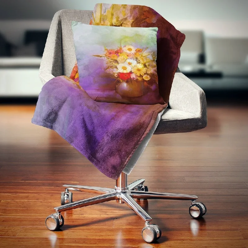 Rayon from bamboo blankets for a silky and breathable feelLinen blankets with a rustic and textured lookDesignart 'Bouquet of Small Flowers Watercolor' Floral Throw Blanket Rayon from bamboo blankets for a silky and breathable feelLinen blankets with a rustic and textured lookDesignart 'Bouquet of Small Flowers Watercolor' Floral Throw Blanket