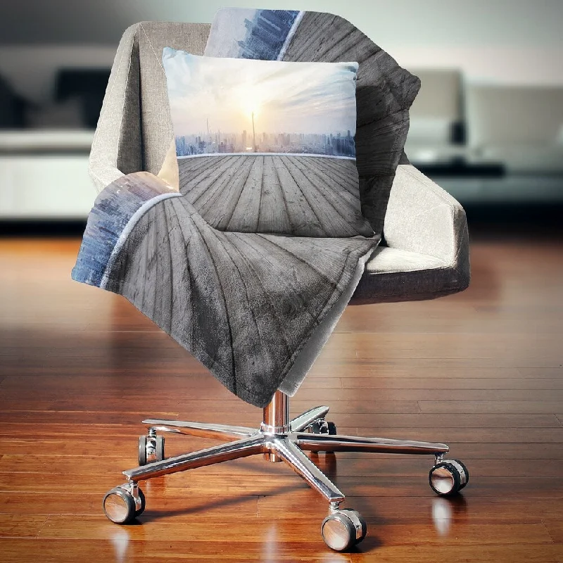 Linen blankets with a rustic and textured lookSynthetic fiber blend blankets for a budget - friendly choiceDesignart 'Buildings with Empty Wooden Board' Landscape Fleece Throw Blanket Linen blankets with a rustic and textured lookSynthetic fiber blend blankets for a budget - friendly choiceDesignart 'Buildings with Empty Wooden Board' Landscape Fleece Throw Blanket