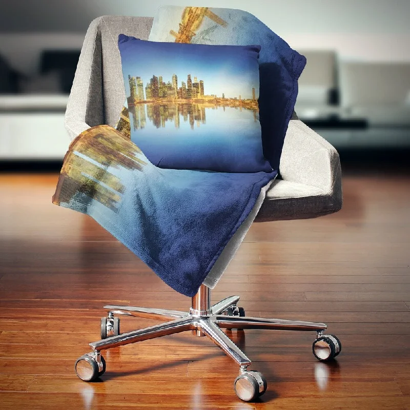 King - size blankets to cover large beds comfortablyMohair blankets with a unique sheen and softnessDesignart 'Calm Singapore Skyline' Cityscape Photography Throw Blanket King - size blankets to cover large beds comfortablyMohair blankets with a unique sheen and softnessDesignart 'Calm Singapore Skyline' Cityscape Photography Throw Blanket