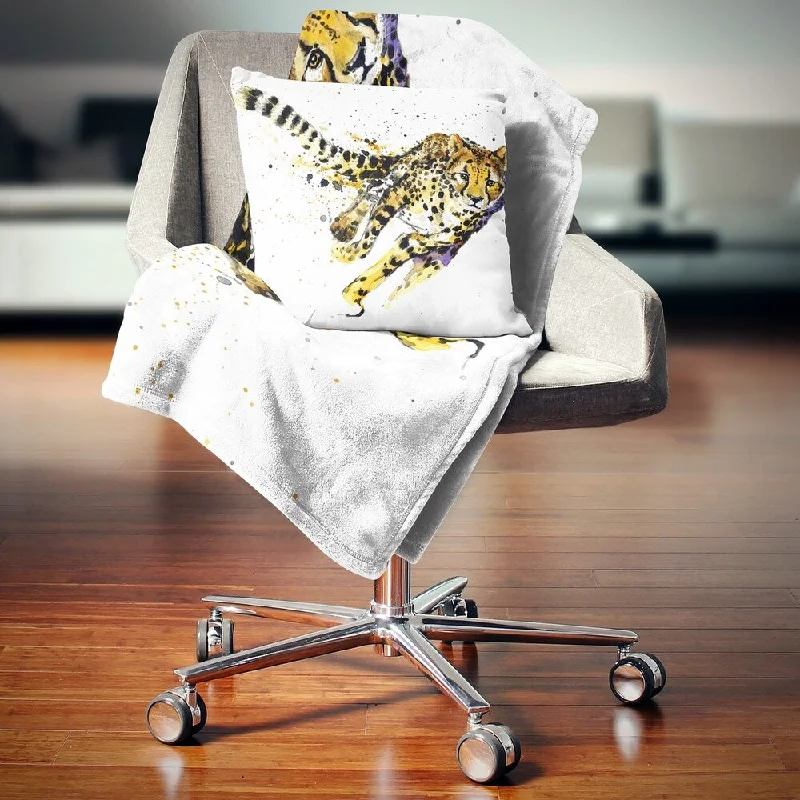 Recycled polyester blankets for an eco - conscious optionCashmere blankets for ultimate softness and luxuryDesignart 'Cheetah Illustration Artwork' Animal Throw Blanket Recycled polyester blankets for an eco - conscious optionCashmere blankets for ultimate softness and luxuryDesignart 'Cheetah Illustration Artwork' Animal Throw Blanket