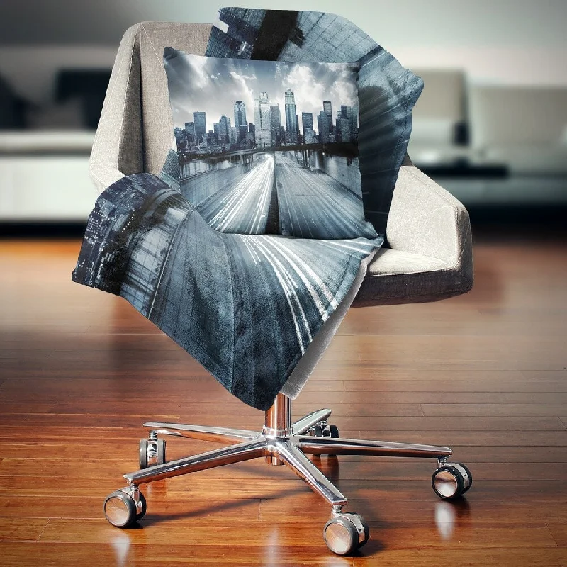 Chenille blankets with a thick and fuzzy textureMohair blankets with a unique sheen and softnessDesignart 'City with Blue Tint' Cityscape Throw Blanket Chenille blankets with a thick and fuzzy textureMohair blankets with a unique sheen and softnessDesignart 'City with Blue Tint' Cityscape Throw Blanket