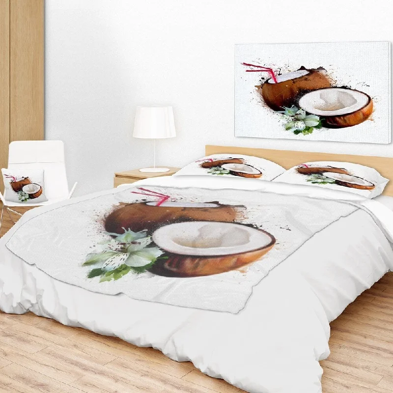 Cashmere blankets for ultimate softness and luxuryRayon from bamboo blankets for a silky and breathable feelDesignart 'Coconuts with Straw Watercolor' Floral Throw Blanket Cashmere blankets for ultimate softness and luxuryRayon from bamboo blankets for a silky and breathable feelDesignart 'Coconuts with Straw Watercolor' Floral Throw Blanket