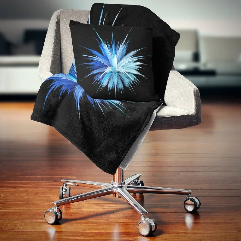 Queen - size blankets for standard - sized bedsAcrylic blankets for a soft and affordable alternativeDesignart 'Colorful Blue Fountain of Crystals' Floral Throw Blanket Queen - size blankets for standard - sized bedsAcrylic blankets for a soft and affordable alternativeDesignart 'Colorful Blue Fountain of Crystals' Floral Throw Blanket