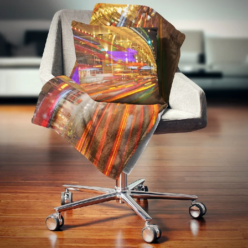 Silk blankets with a smooth and elegant touchBamboo fiber blankets with natural antibacterial propertiesDesignart 'Colorful Traffic Trails in City' Cityscape Photo Throw Blanket Silk blankets with a smooth and elegant touchBamboo fiber blankets with natural antibacterial propertiesDesignart 'Colorful Traffic Trails in City' Cityscape Photo Throw Blanket
