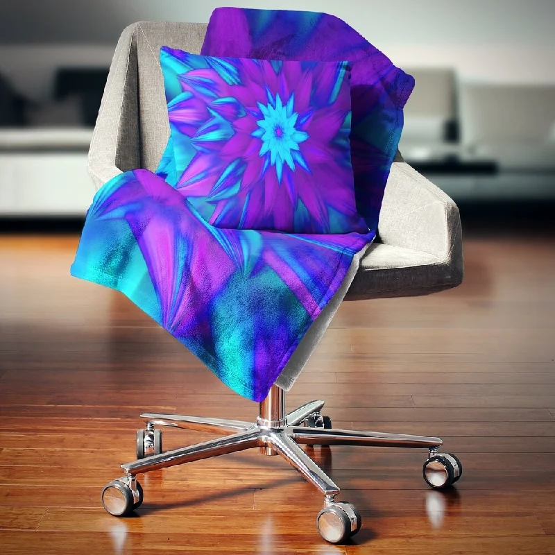 King - size blankets to cover large beds comfortablyAlpaca wool blankets for a hypoallergenic and warm optionDesignart 'Dance of Blue Flower Petals' Floral Throw Blanket