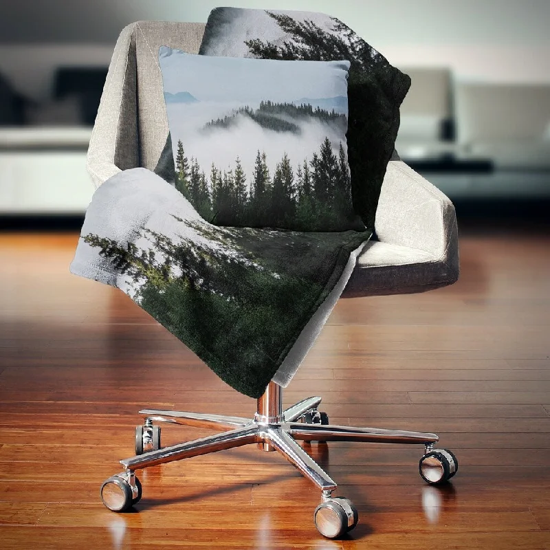 Linen blankets with a rustic and textured lookRayon from bamboo blankets for a silky and breathable feelDesignart 'Dark Trees and Fog Over Mountains' Landscape Fleece Throw Blanket Linen blankets with a rustic and textured lookRayon from bamboo blankets for a silky and breathable feelDesignart 'Dark Trees and Fog Over Mountains' Landscape Fleece Throw Blanket