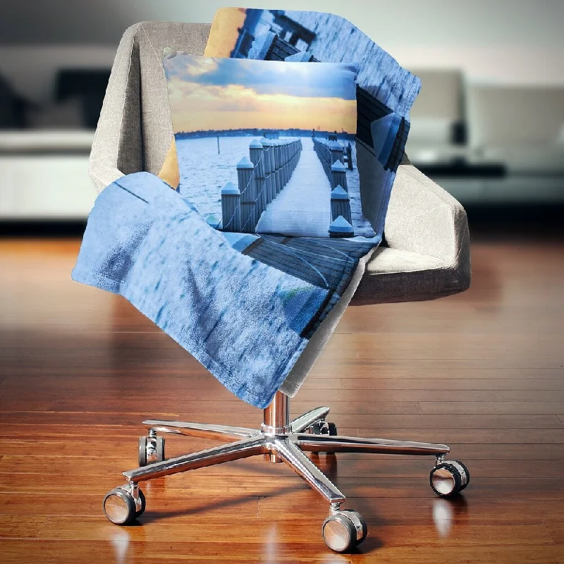 Microfiber blankets that are durable and easy to care forAcrylic blankets for a soft and affordable alternativeDesignart 'Fantastic Blue Boardwalk and Seashore' Bridge Throw Blanket Microfiber blankets that are durable and easy to care forAcrylic blankets for a soft and affordable alternativeDesignart 'Fantastic Blue Boardwalk and Seashore' Bridge Throw Blanket