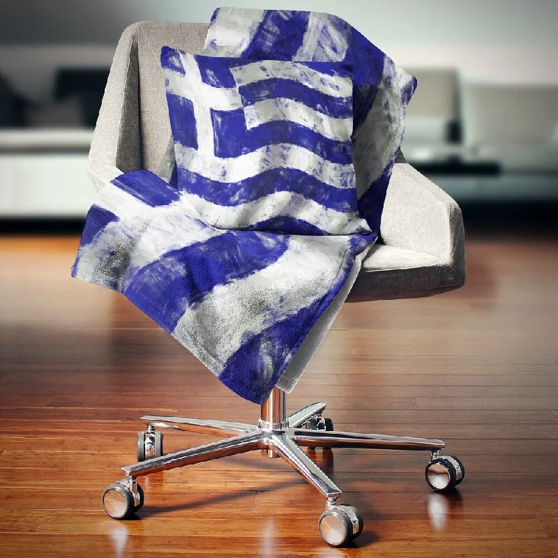 Chenille blankets with a thick and fuzzy textureCotton blankets for breathability and a lightweight feelDesignart 'Flag of Greece' Contemporary Throw Blanket Chenille blankets with a thick and fuzzy textureCotton blankets for breathability and a lightweight feelDesignart 'Flag of Greece' Contemporary Throw Blanket
