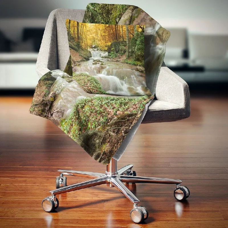 King - size blankets to cover large beds comfortablyCashmere blankets for ultimate softness and luxuryDesignart 'Forest Waterfall with Yellow Trees' Landscape Fleece Throw Blanket