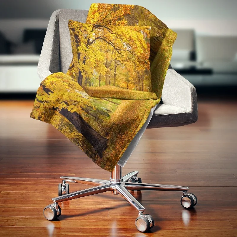 Acrylic blankets for a soft and affordable alternativeFleece blankets for a cozy and plush textureDesignart 'Golden Autumn Forest' Landscape Photography Throw Blanket Acrylic blankets for a soft and affordable alternativeFleece blankets for a cozy and plush textureDesignart 'Golden Autumn Forest' Landscape Photography Throw Blanket