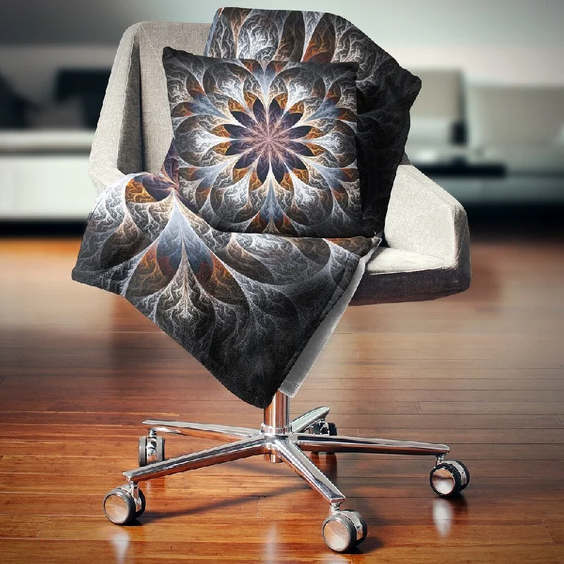 Alpaca wool blankets for a hypoallergenic and warm optionAlpaca wool blankets for a hypoallergenic and warm optionDesignart 'Gray Brown Digital Art Fractal Flower' Floral Throw Blanket