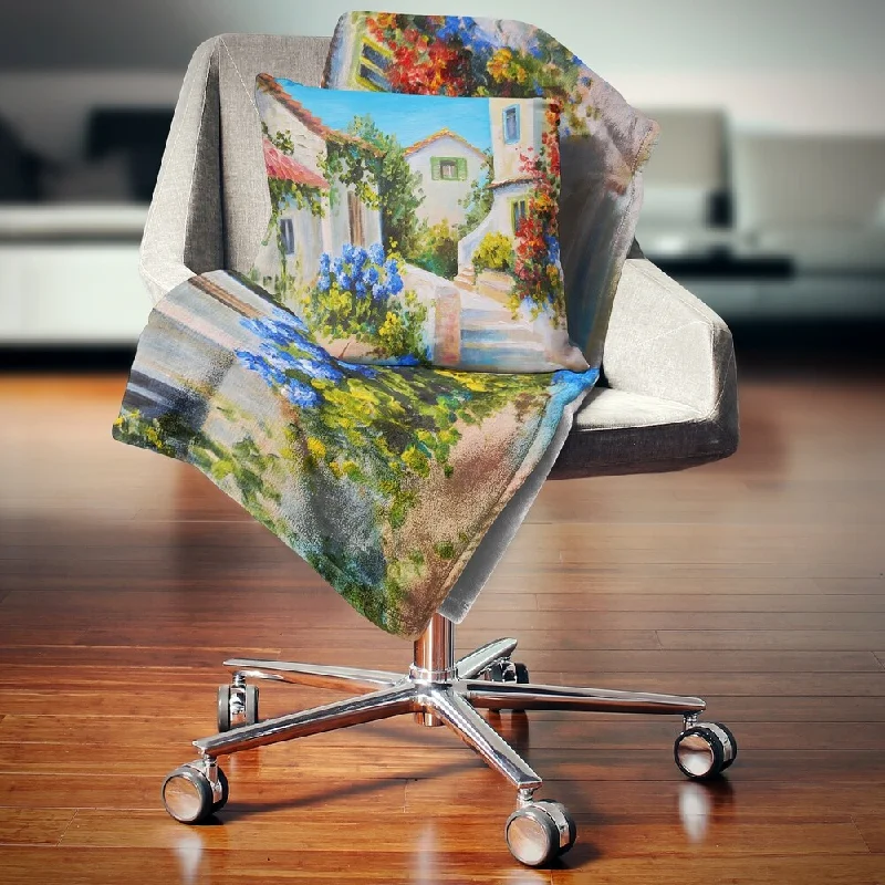 Fleece blankets for a cozy and plush textureSynthetic fiber blend blankets for a budget - friendly choiceDesignart 'Houses near Sea' Landscape Fleece Throw Blanket Fleece blankets for a cozy and plush textureSynthetic fiber blend blankets for a budget - friendly choiceDesignart 'Houses near Sea' Landscape Fleece Throw Blanket