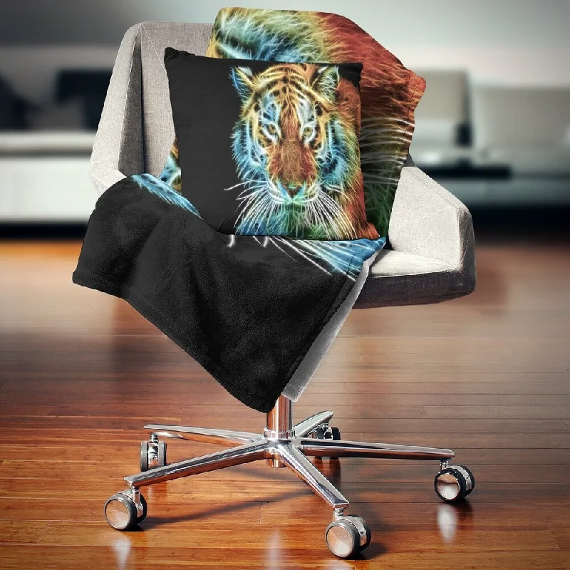 Silk blankets with a smooth and elegant touchFleece blankets for a cozy and plush textureDesignart 'Illuminating Tiger Head View' Contemporary Animal Throw Blanket Silk blankets with a smooth and elegant touchFleece blankets for a cozy and plush textureDesignart 'Illuminating Tiger Head View' Contemporary Animal Throw Blanket