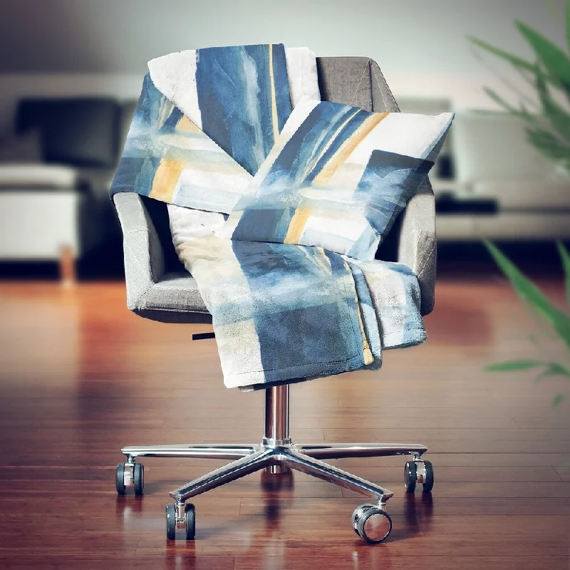 Recycled polyester blankets for an eco - conscious optionBamboo fiber blankets with natural antibacterial propertiesDesignart' Indigo Panel IV' Glam Modern Throw Blanket - 71x59 Recycled polyester blankets for an eco - conscious optionBamboo fiber blankets with natural antibacterial propertiesDesignart' Indigo Panel IV' Glam Modern Throw Blanket - 71x59