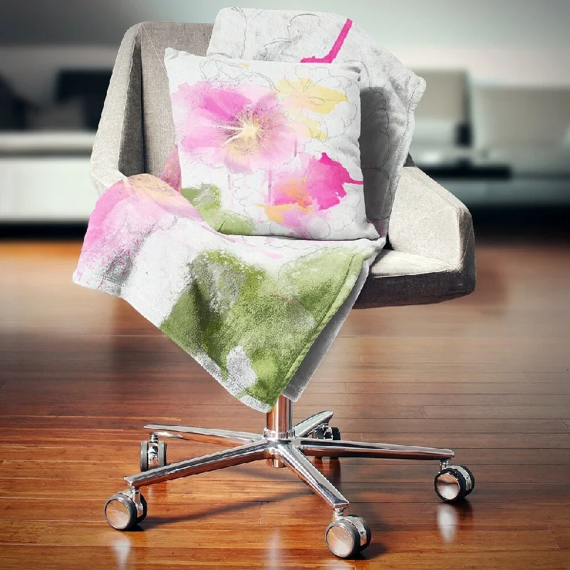 Chenille blankets with a thick and fuzzy textureCashmere blankets for ultimate softness and luxuryDesignart 'Light Pink Flowers Watercolor' Floral Throw Blanket Chenille blankets with a thick and fuzzy textureCashmere blankets for ultimate softness and luxuryDesignart 'Light Pink Flowers Watercolor' Floral Throw Blanket