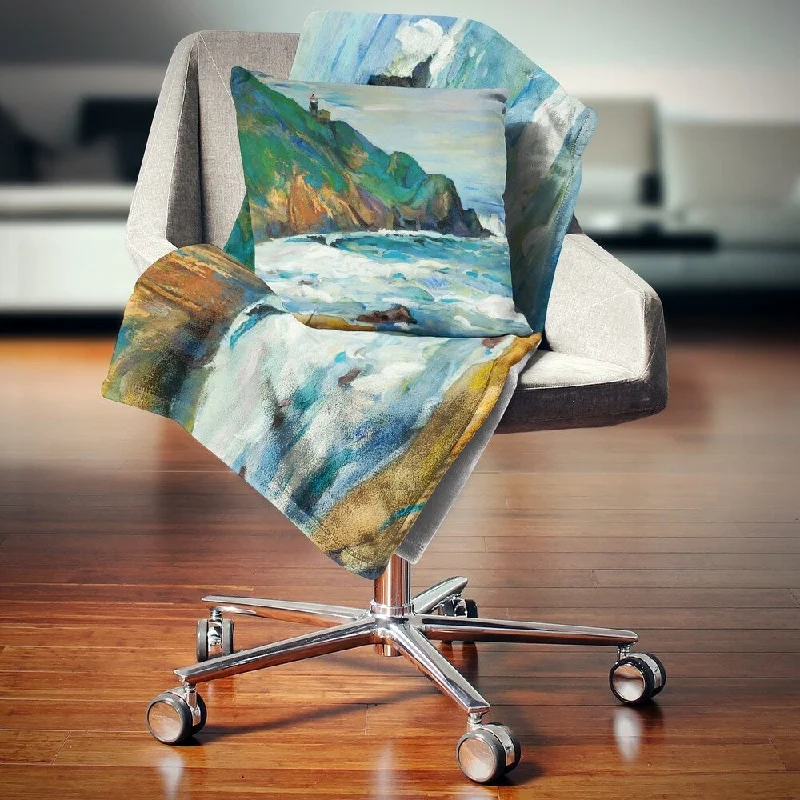 Bamboo fiber blankets with natural antibacterial propertiesKing - size blankets to cover large beds comfortablyDesignart 'Lighthouse' Landscape Painting Throw Blanket Bamboo fiber blankets with natural antibacterial propertiesKing - size blankets to cover large beds comfortablyDesignart 'Lighthouse' Landscape Painting Throw Blanket