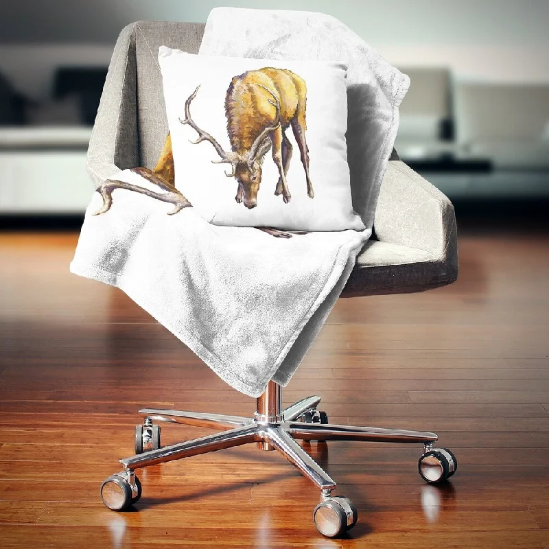 Wool blankets with natural warmth and insulationBamboo fiber blankets with natural antibacterial propertiesDesignart 'Male Deer Illustration Art' Animal Throw Blanket Wool blankets with natural warmth and insulationBamboo fiber blankets with natural antibacterial propertiesDesignart 'Male Deer Illustration Art' Animal Throw Blanket