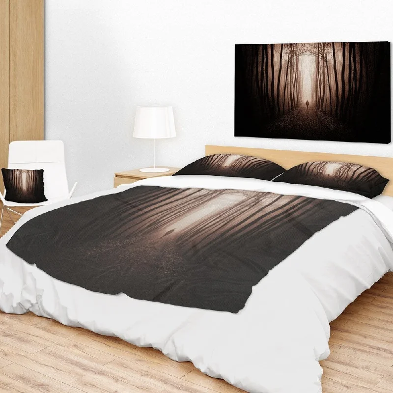 Silk blankets with a smooth and elegant touchFleece blankets for a cozy and plush textureDesignart 'Man in Surreal Forest with Fog' Landscape Photography Throw Blanket Silk blankets with a smooth and elegant touchFleece blankets for a cozy and plush textureDesignart 'Man in Surreal Forest with Fog' Landscape Photography Throw Blanket