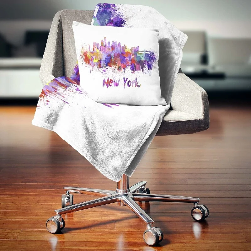 Mohair blankets with a unique sheen and softnessMicrofiber blankets that are durable and easy to care forDesignart 'New York Skyline' Cityscape Throw Blanket Mohair blankets with a unique sheen and softnessMicrofiber blankets that are durable and easy to care forDesignart 'New York Skyline' Cityscape Throw Blanket