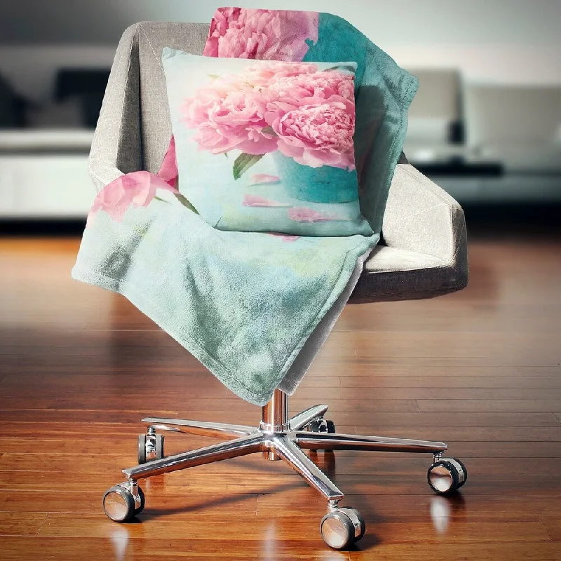 King - size blankets to cover large beds comfortablyCashmere blankets for ultimate softness and luxuryDesignart 'Pink Peony Flowers in Vase' Floral Throw Blanket King - size blankets to cover large beds comfortablyCashmere blankets for ultimate softness and luxuryDesignart 'Pink Peony Flowers in Vase' Floral Throw Blanket