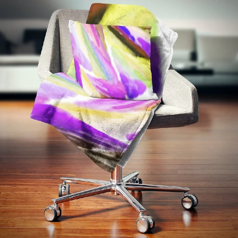 Recycled polyester blankets for an eco - conscious optionMicrofiber blankets that are durable and easy to care forDesignart 'Purple Vibrant Brushstrokes' Abstract Throw Blanket Recycled polyester blankets for an eco - conscious optionMicrofiber blankets that are durable and easy to care forDesignart 'Purple Vibrant Brushstrokes' Abstract Throw Blanket