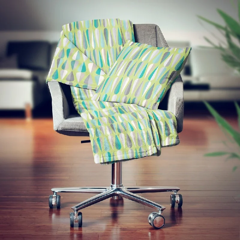 Recycled polyester blankets for an eco - conscious optionBamboo fiber blankets with natural antibacterial propertiesDesignart' Retro Abstract Drops VI' Modern Throw Blanket - 71x59 Recycled polyester blankets for an eco - conscious optionBamboo fiber blankets with natural antibacterial propertiesDesignart' Retro Abstract Drops VI' Modern Throw Blanket - 71x59