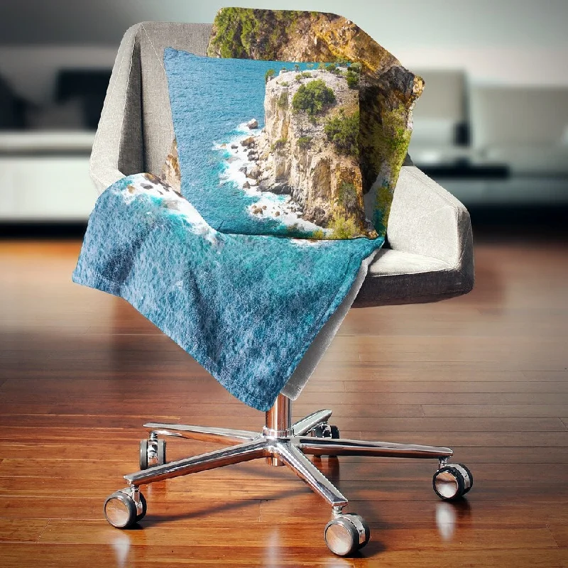 Bamboo fiber blankets with natural antibacterial propertiesAcrylic blankets for a soft and affordable alternativeDesignart 'Rocky Cliff Coast Thassos Greece' Seashore Throw Blanket Bamboo fiber blankets with natural antibacterial propertiesAcrylic blankets for a soft and affordable alternativeDesignart 'Rocky Cliff Coast Thassos Greece' Seashore Throw Blanket