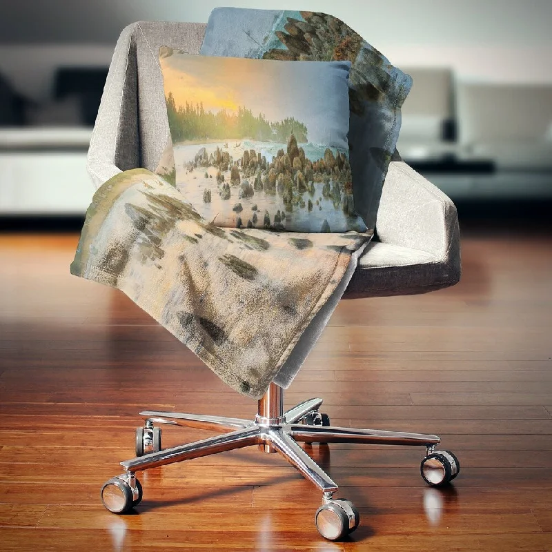 Bamboo fiber blankets with natural antibacterial propertiesRayon from bamboo blankets for a silky and breathable feelDesignart 'Romantic Untouched Beach Sunset' Landscape Fleece Throw Blanket Bamboo fiber blankets with natural antibacterial propertiesRayon from bamboo blankets for a silky and breathable feelDesignart 'Romantic Untouched Beach Sunset' Landscape Fleece Throw Blanket