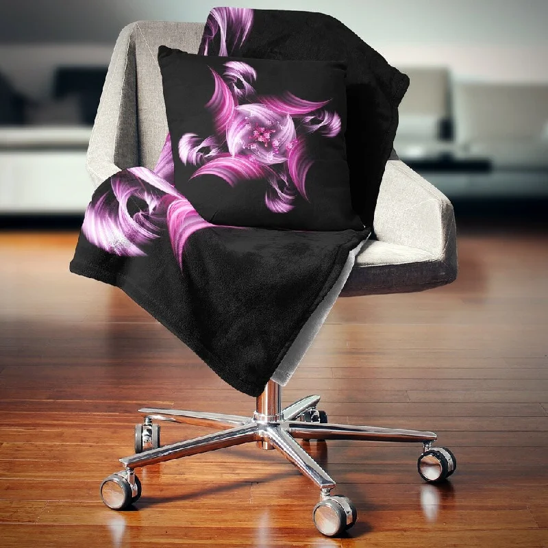 Cotton blankets for breathability and a lightweight feelCotton blankets for breathability and a lightweight feelDesignart 'Rotation of Small World Purple in Black' Floral Throw Blanket Cotton blankets for breathability and a lightweight feelCotton blankets for breathability and a lightweight feelDesignart 'Rotation of Small World Purple in Black' Floral Throw Blanket