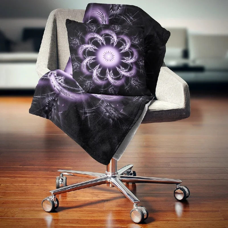 Synthetic fiber blend blankets for a budget - friendly choiceAlpaca wool blankets for a hypoallergenic and warm optionDesignart 'Rounded Light Purple Fractal Flower' Floral Throw Blanket Synthetic fiber blend blankets for a budget - friendly choiceAlpaca wool blankets for a hypoallergenic and warm optionDesignart 'Rounded Light Purple Fractal Flower' Floral Throw Blanket