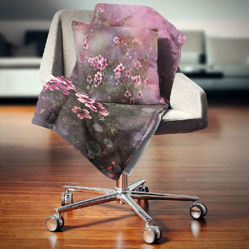 Silk blankets with a smooth and elegant touchMohair blankets with a unique sheen and softnessDesignart 'Sakura Japanese Cherry' Photography Floral Throw Blanket