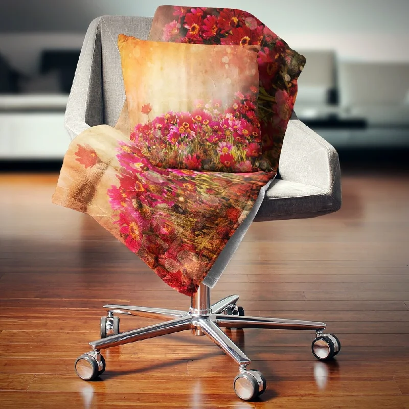 Chenille blankets with a thick and fuzzy textureAlpaca wool blankets for a hypoallergenic and warm optionDesignart 'Spring Little Flowers at Sunset' Floral Throw Blanket Chenille blankets with a thick and fuzzy textureAlpaca wool blankets for a hypoallergenic and warm optionDesignart 'Spring Little Flowers at Sunset' Floral Throw Blanket