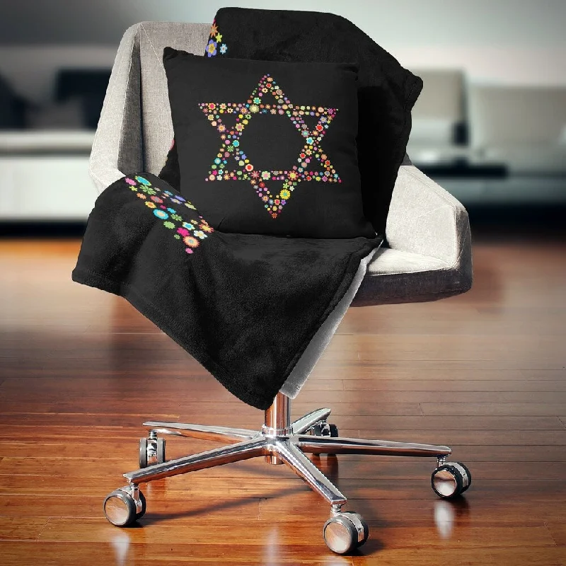 Queen - size blankets for standard - sized bedsBamboo fiber blankets with natural antibacterial propertiesDesignart 'Star of David Shape' Abstract Throw Blanket Queen - size blankets for standard - sized bedsBamboo fiber blankets with natural antibacterial propertiesDesignart 'Star of David Shape' Abstract Throw Blanket