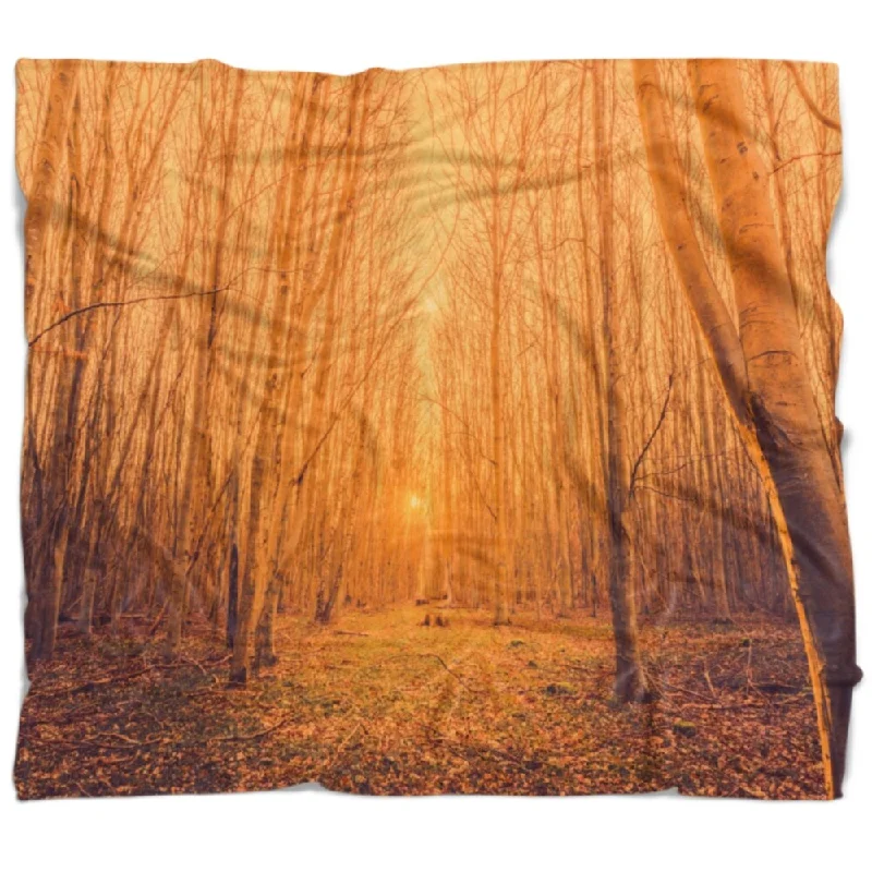 Microfiber blankets that are durable and easy to care forMohair blankets with a unique sheen and softnessDesignart 'Sunrise in a Forest with Tall Trees' Landscape Photography Throw Blanket Microfiber blankets that are durable and easy to care forMohair blankets with a unique sheen and softnessDesignart 'Sunrise in a Forest with Tall Trees' Landscape Photography Throw Blanket