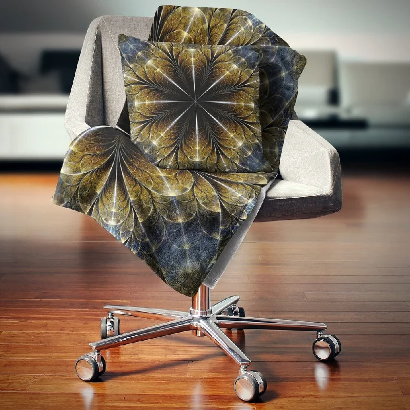 Alpaca wool blankets for a hypoallergenic and warm optionLinen blankets with a rustic and textured lookDesignart 'Symmetrical Gold Fractal Flower' Abstract Throw Blanket Alpaca wool blankets for a hypoallergenic and warm optionLinen blankets with a rustic and textured lookDesignart 'Symmetrical Gold Fractal Flower' Abstract Throw Blanket