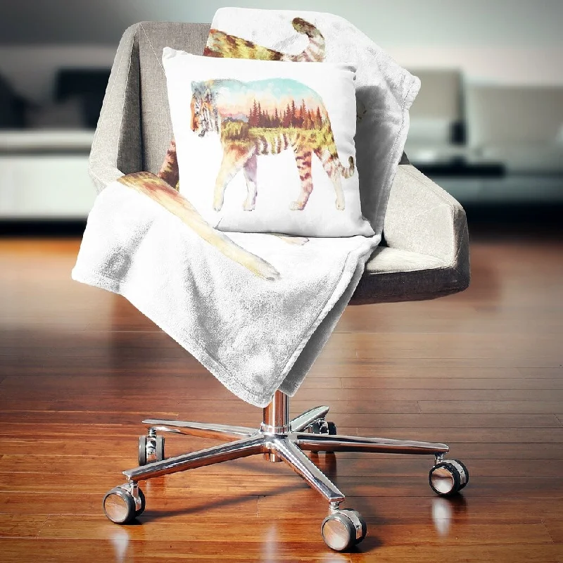 Silk blankets with a smooth and elegant touchRayon from bamboo blankets for a silky and breathable feelDesignart 'Tiger Double Exposure Illustration' Animal Throw Blanket Silk blankets with a smooth and elegant touchRayon from bamboo blankets for a silky and breathable feelDesignart 'Tiger Double Exposure Illustration' Animal Throw Blanket
