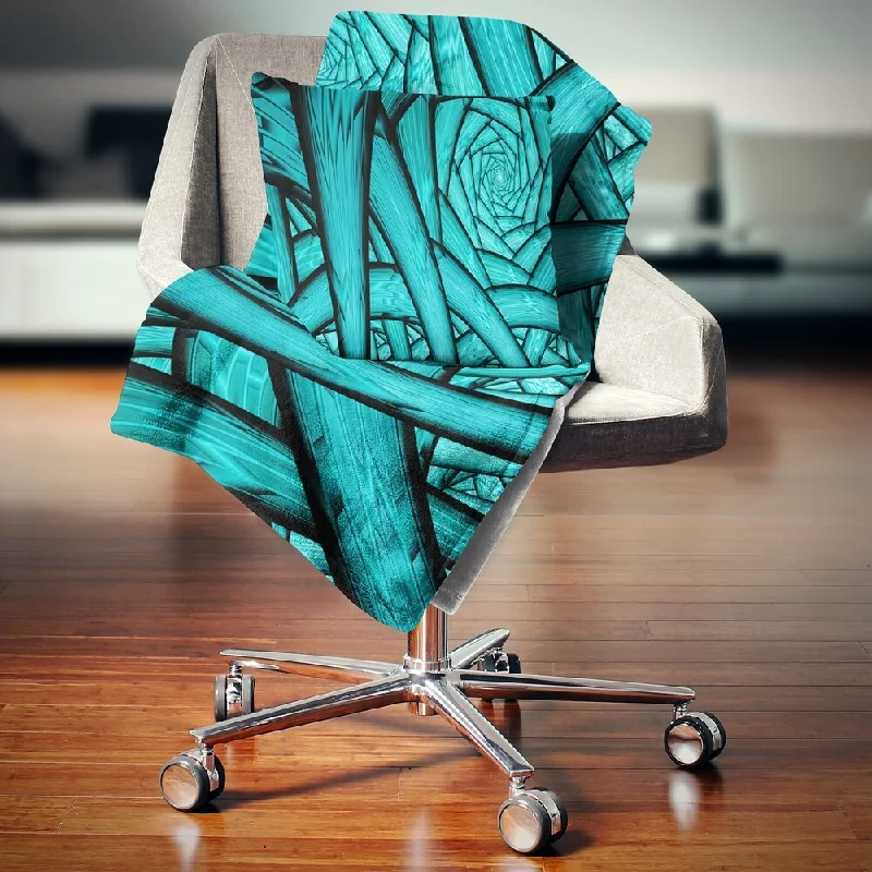 Recycled polyester blankets for an eco - conscious optionMohair blankets with a unique sheen and softnessDesignart 'Turquoise Fractal Endless Tunnel' Abstract Throw Blanket Recycled polyester blankets for an eco - conscious optionMohair blankets with a unique sheen and softnessDesignart 'Turquoise Fractal Endless Tunnel' Abstract Throw Blanket