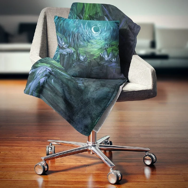 Synthetic fiber blend blankets for a budget - friendly choiceBamboo fiber blankets with natural antibacterial propertiesDesignart 'Twilight Valley Landscape' Abstract Throw Blanket Synthetic fiber blend blankets for a budget - friendly choiceBamboo fiber blankets with natural antibacterial propertiesDesignart 'Twilight Valley Landscape' Abstract Throw Blanket