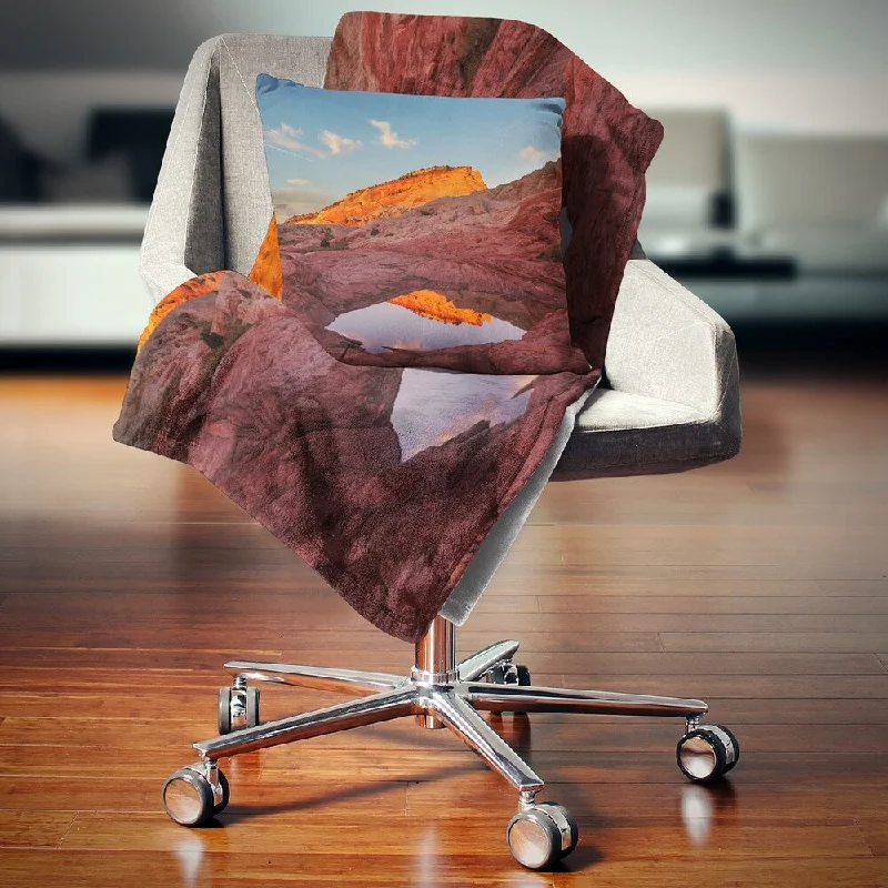 Silk blankets with a smooth and elegant touchCotton blankets for breathability and a lightweight feelDesignart 'Vermillion Cliffs Lake in Morning' Landscape Fleece Throw Blanket Silk blankets with a smooth and elegant touchCotton blankets for breathability and a lightweight feelDesignart 'Vermillion Cliffs Lake in Morning' Landscape Fleece Throw Blanket