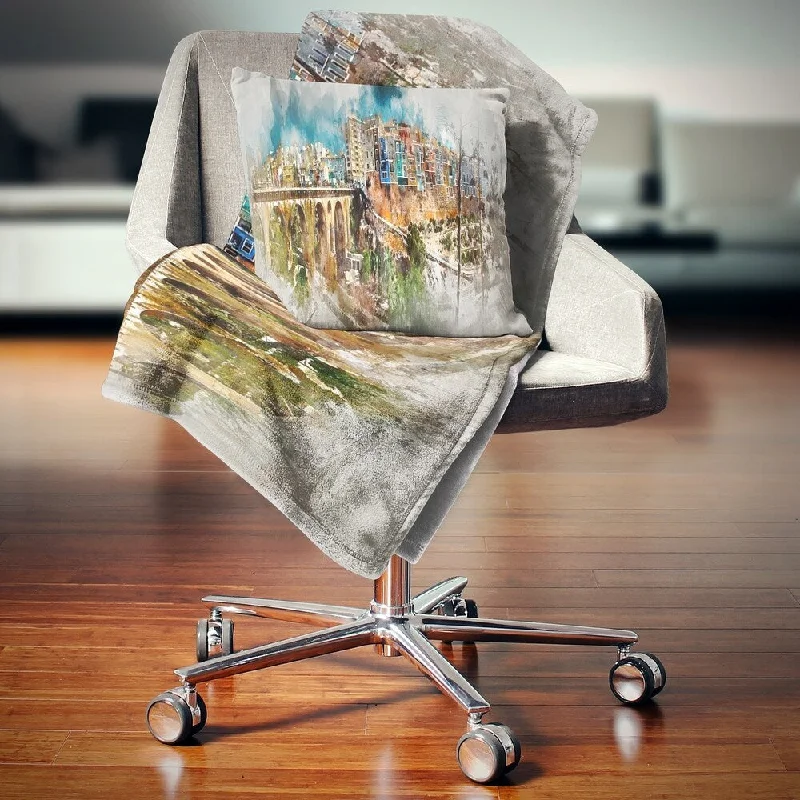 Wool blankets with natural warmth and insulationSynthetic fiber blend blankets for a budget - friendly choiceDesignart 'Villajoyosa Town Digital Art Panorama' Cityscape Throw Blanket Wool blankets with natural warmth and insulationSynthetic fiber blend blankets for a budget - friendly choiceDesignart 'Villajoyosa Town Digital Art Panorama' Cityscape Throw Blanket