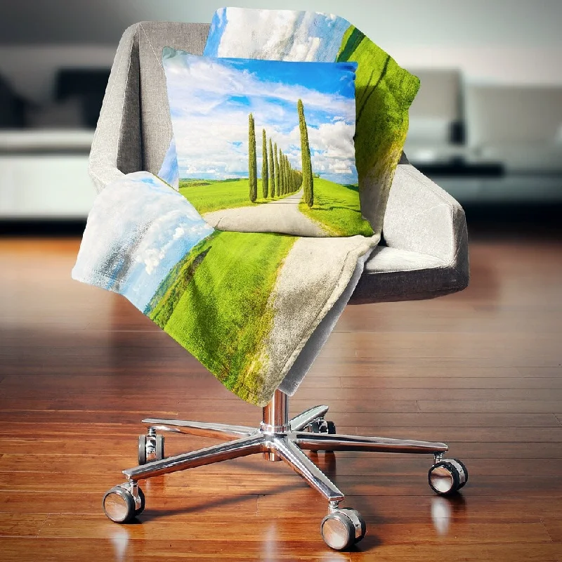 Wool blankets with natural warmth and insulationBamboo fiber blankets with natural antibacterial propertiesDesignart 'White Road through Cypress Trees' Landscape Wall Throw Blanket Wool blankets with natural warmth and insulationBamboo fiber blankets with natural antibacterial propertiesDesignart 'White Road through Cypress Trees' Landscape Wall Throw Blanket