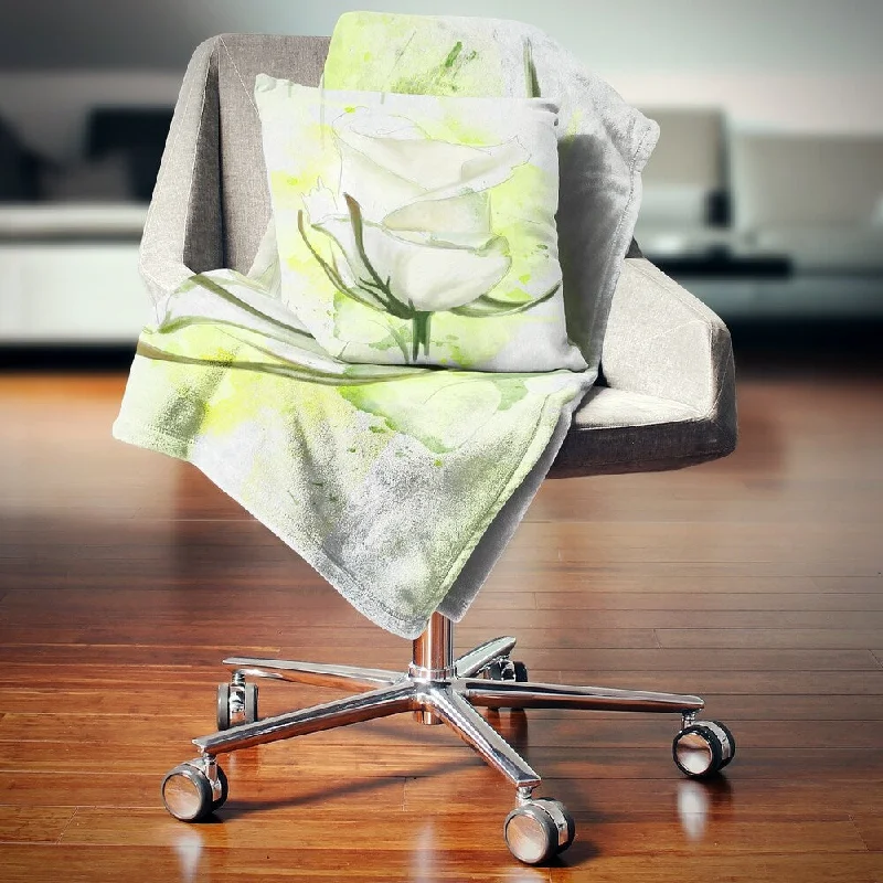 Bamboo fiber blankets with natural antibacterial propertiesRecycled polyester blankets for an eco - conscious optionDesignart 'White Roses Watercolor Sketch' Floral Throw Blanket Bamboo fiber blankets with natural antibacterial propertiesRecycled polyester blankets for an eco - conscious optionDesignart 'White Roses Watercolor Sketch' Floral Throw Blanket