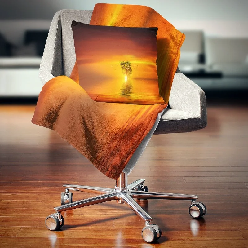 Rayon from bamboo blankets for a silky and breathable feelLinen blankets with a rustic and textured lookDesignart 'Wonderful Tree with Birds at Sunset' Landscape Fleece Throw Blanket Rayon from bamboo blankets for a silky and breathable feelLinen blankets with a rustic and textured lookDesignart 'Wonderful Tree with Birds at Sunset' Landscape Fleece Throw Blanket