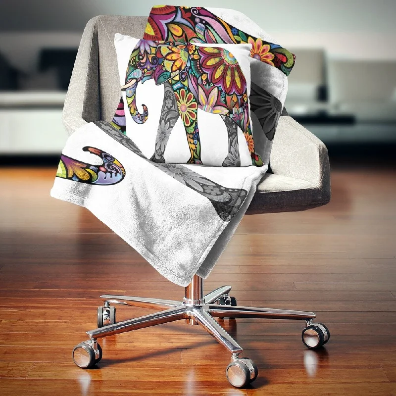 Cotton blankets for breathability and a lightweight feelChenille blankets with a thick and fuzzy textureDesignart 'Yellow Cheerful Elephant' Animal Throw Blanket Cotton blankets for breathability and a lightweight feelChenille blankets with a thick and fuzzy textureDesignart 'Yellow Cheerful Elephant' Animal Throw Blanket