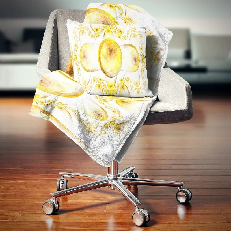 Synthetic fiber blend blankets for a budget - friendly choiceBamboo fiber blankets with natural antibacterial propertiesDesignart 'Yellow Exotic Pattern on White' Abstract Throw Blanket Synthetic fiber blend blankets for a budget - friendly choiceBamboo fiber blankets with natural antibacterial propertiesDesignart 'Yellow Exotic Pattern on White' Abstract Throw Blanket
