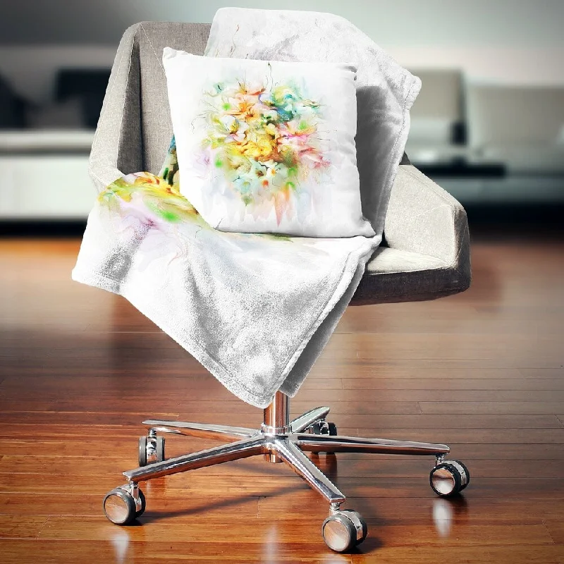 Bamboo fiber blankets with natural antibacterial propertiesLinen blankets with a rustic and textured lookDesignart 'Yellow Watercolor Flowers' Floral Throw Blanket Bamboo fiber blankets with natural antibacterial propertiesLinen blankets with a rustic and textured lookDesignart 'Yellow Watercolor Flowers' Floral Throw Blanket