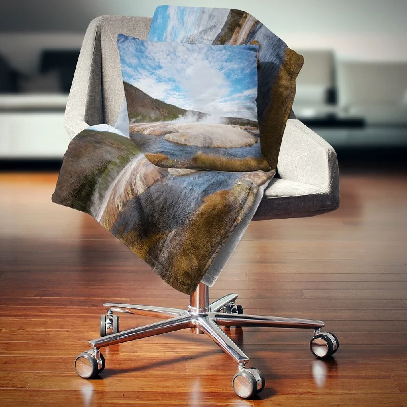 Mohair blankets with a unique sheen and softnessSynthetic fiber blend blankets for a budget - friendly choiceDesignart 'Yellowstone under Bright Clouds' Landscape Fleece Throw Blanket Mohair blankets with a unique sheen and softnessSynthetic fiber blend blankets for a budget - friendly choiceDesignart 'Yellowstone under Bright Clouds' Landscape Fleece Throw Blanket